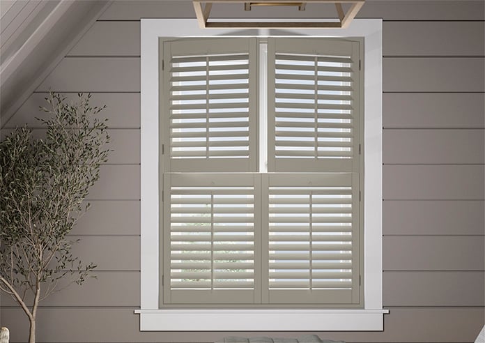 Bromley, Urban Greige - Tier on Tier Plantation Shutter - Image 3